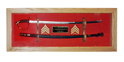 USMC Sword Case with hinged glass door