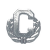 LETTER - 'LETTER 'C', WITH WREATH MINI SILVER