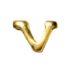 LETTER - "V", COMBAT, MINIATURE, GOLD