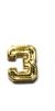 NUMERAL - FLIGHT STRIKE NUMERAL "3", 1/4 INCH, GOLD