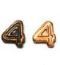 NUMERAL - FLIGHT STRIKE NUMERAL "4", 1/4 INCH, BRONZE