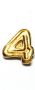 NUMERAL - FLIGHT STRIKE NUMERAL "4", 1/4 INCH, GOLD