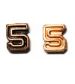 NUMERAL - FLIGHT STRIKE NUMERAL "5", 1/4 INCH, BRONZE