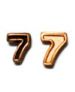 NUMERAL - FLIGHT STRIKE NUMERAL "7", 1/4 INCH, BRONZE