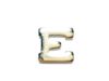 LETTER - "E", NAVY, EXPERT SILVER